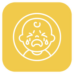 Crying Baby icon vector image. Can be used for Baby Shower.