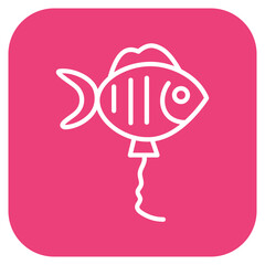 Fish Balloon icon vector image. Can be used for Baby Shower.