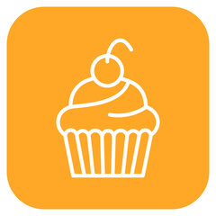 Cupcake icon vector image. Can be used for Baby Shower.