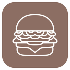 Burger icon vector image. Can be used for Bowling.