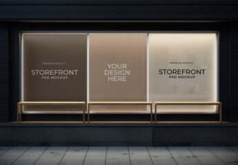 Elegant Storefront Mockup Design PSD