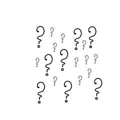 hand-drawn question mark pattern