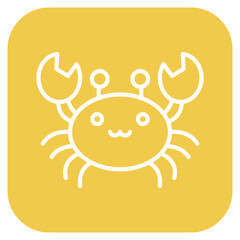 Crab icon vector image. Can be used for Beach Resort.