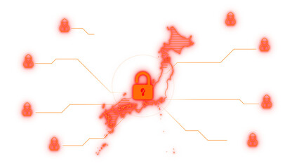 Cyber Japan Hacker Attack From Outside Transparent Opened