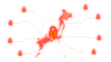 Cyber Japan Hacker Attack From Outside Transparent Opened