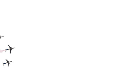 Japan Airplanes With Flag Smoke Trails Reveals FlagTransparent PNG