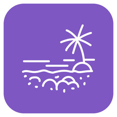 Pebble Beach icon vector image. Can be used for Beach Resort.