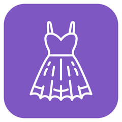 Summer Dress icon vector image. Can be used for Beach Resort.