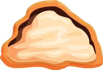 Savory pastel, a traditional brazilian pastry, filled with creamy filling, representing brazilian cuisine