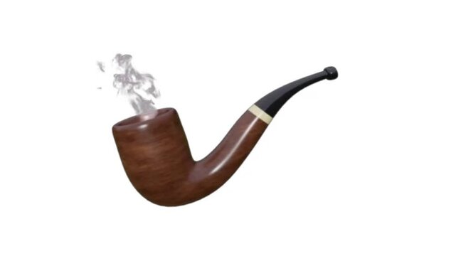 tobacco pipe isolated on white background