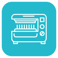Withdrawal Starightening Machine icon vector image. Can be used for Mettalurgy.