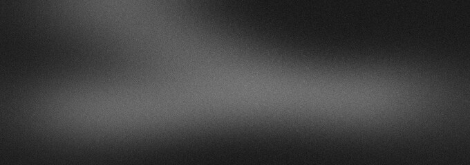 elegant Abstract background with black gray gradient, grain, grunge noise, website banner design,...