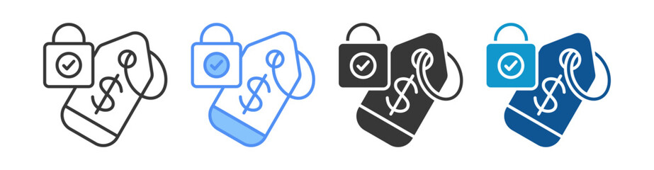 Pricing Icon Set Multiple Style Collection