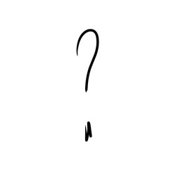 hand-drawn question mark