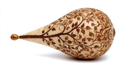 Birchwood ornament isolated on white background