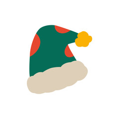 Cartoon Santa Hat with Pom Pom