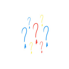 colorful question mark elements