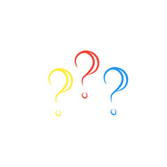 colorful question mark elements