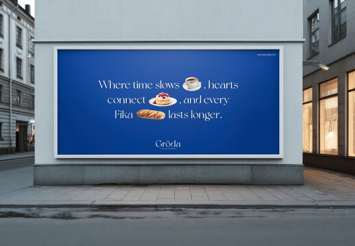 Urban Billboard Promoting Cozy Cafe Mockup PSD