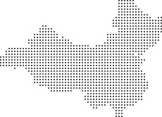 Obraz premium dotted map of china