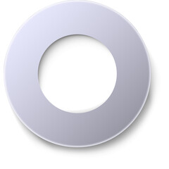 A Simple White Circle With A Thin Gray Outline And Subtle Shadow On A Transparent Background Representing Simplicity And Modern Design