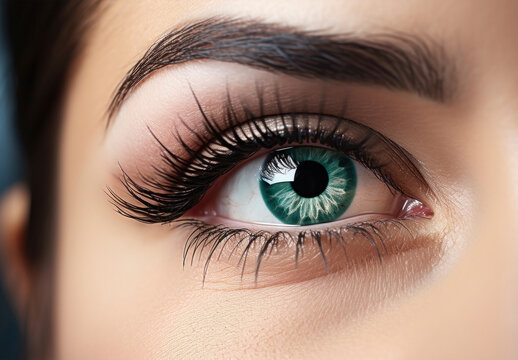 Vibrant Green Eye Closeup Mockup PSD