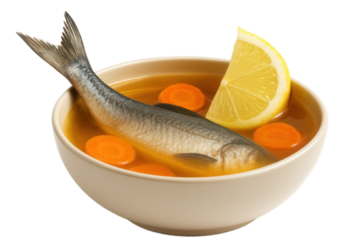 Clear mushroom broth in a transparent glass mug with visible slices of shiitake mushrooms and a sprinkle of parsley.