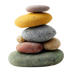 Fototapeta premium Stack of colorful smooth stones