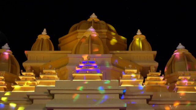 The temporary structures built for the Hindu festival of Durga Puja are called pandals