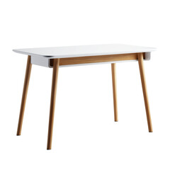 Fototapeta premium Minimal wooden desk with white top