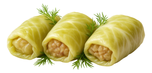 Cherry vareniki displayed on a blue porcelain plate with a dollop of whipped cream