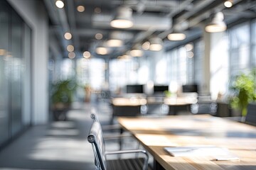 Blurred modern office interior