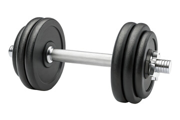Fototapeta premium Dumbbell isolated on transparent background for weight training and fitness