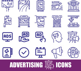 Advertising Icons: Billboards, Digital Ads, Marketing Strategy, and More