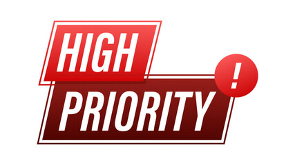 High priority information concept featuring red alert message