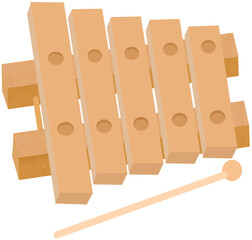 wooden toy piano
