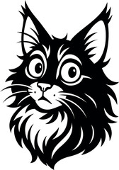 Fototapeta premium Majestic Maine coon cat depicted looking curious
