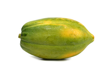 Fresh Papaya Isolated on White Background.