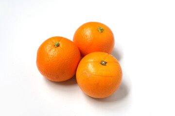 Healthy Fresh Oranges Isolated for Food Concept.