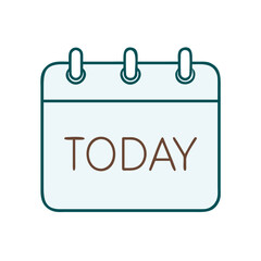 Calendar Today Current Date Icon for Web and Graphic Design