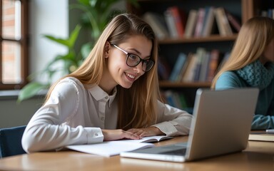 Lifestyle college student campus life study research reading writing technology. High quality