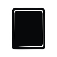 Simple black square with rounded corners and thick outline on white background