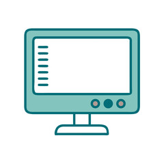 Computer Monitor Icon for Web and Graphic Design