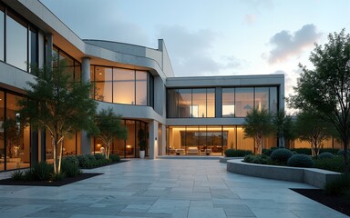 modern corporate or college campus. High quality