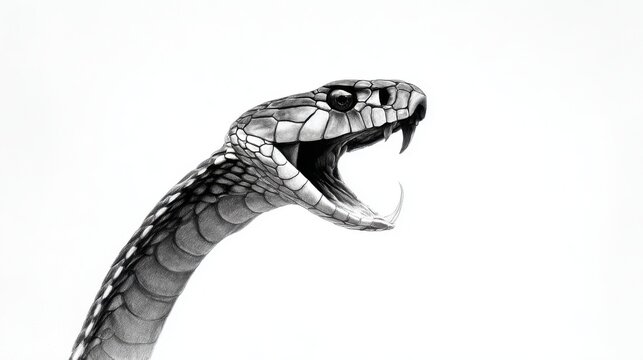 Snake with open mouth