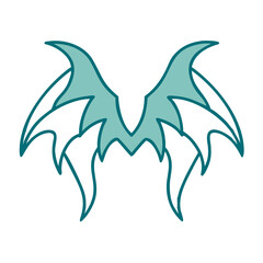 Dramatic Upward Arching Wings Icon for Web and Graphic Design