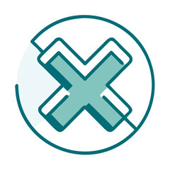 Error Cross Icon for Web and Graphic Design