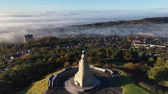 Dundee City Law Monument with Haar (Coastal Fog)