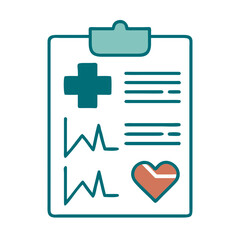 Obraz premium Health Data Chart Icon for Web and Graphic Design