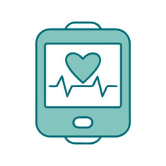 Heart Rate Monitor Icon for Web and Graphic Design